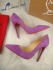 Christian Louboutin So kate suede heels 12cm purple